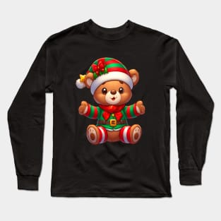 Tender Bear Christmas Hug Kawaii Long Sleeve T-Shirt